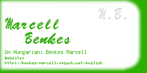 marcell benkes business card